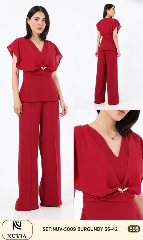 Костюмы и комплекты NUVIA (Burgundy, модель NUV-5009) оптом