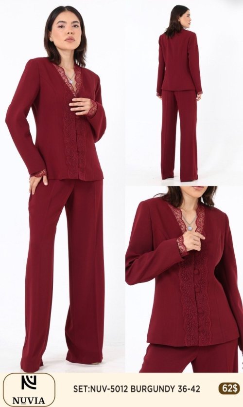 Костюмы и комплекты NUVIA (Burgundy, модель NUV-5012) оптом