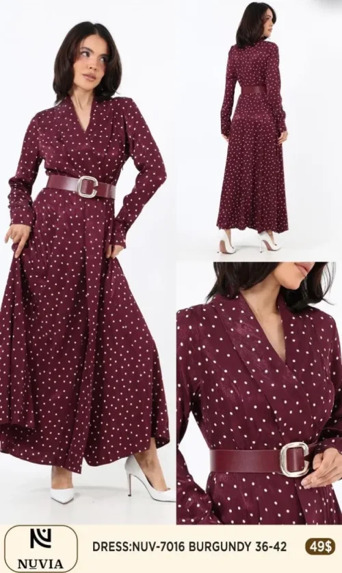 Платье NUVIA (Burgundy, модель 7016) оптом