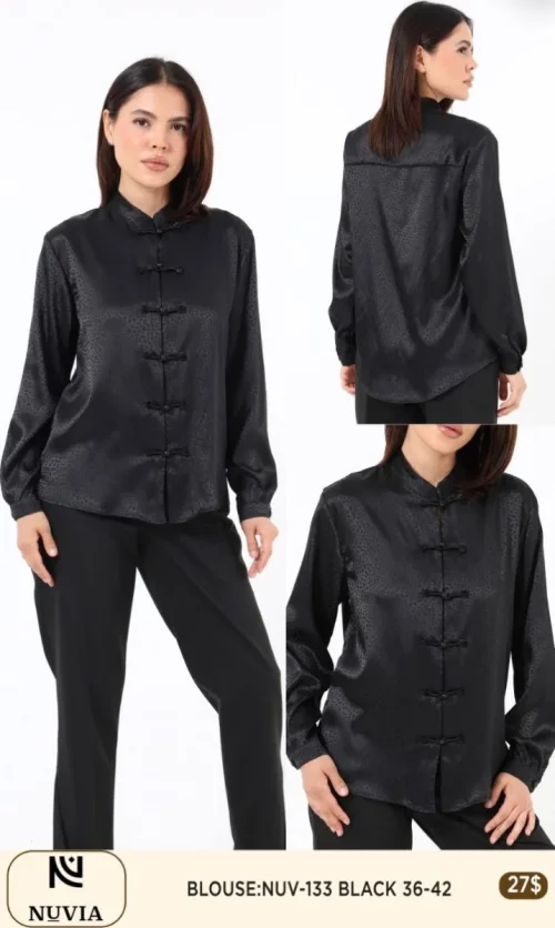 Блузка NUVIA (Black, модель NUV-133) оптом