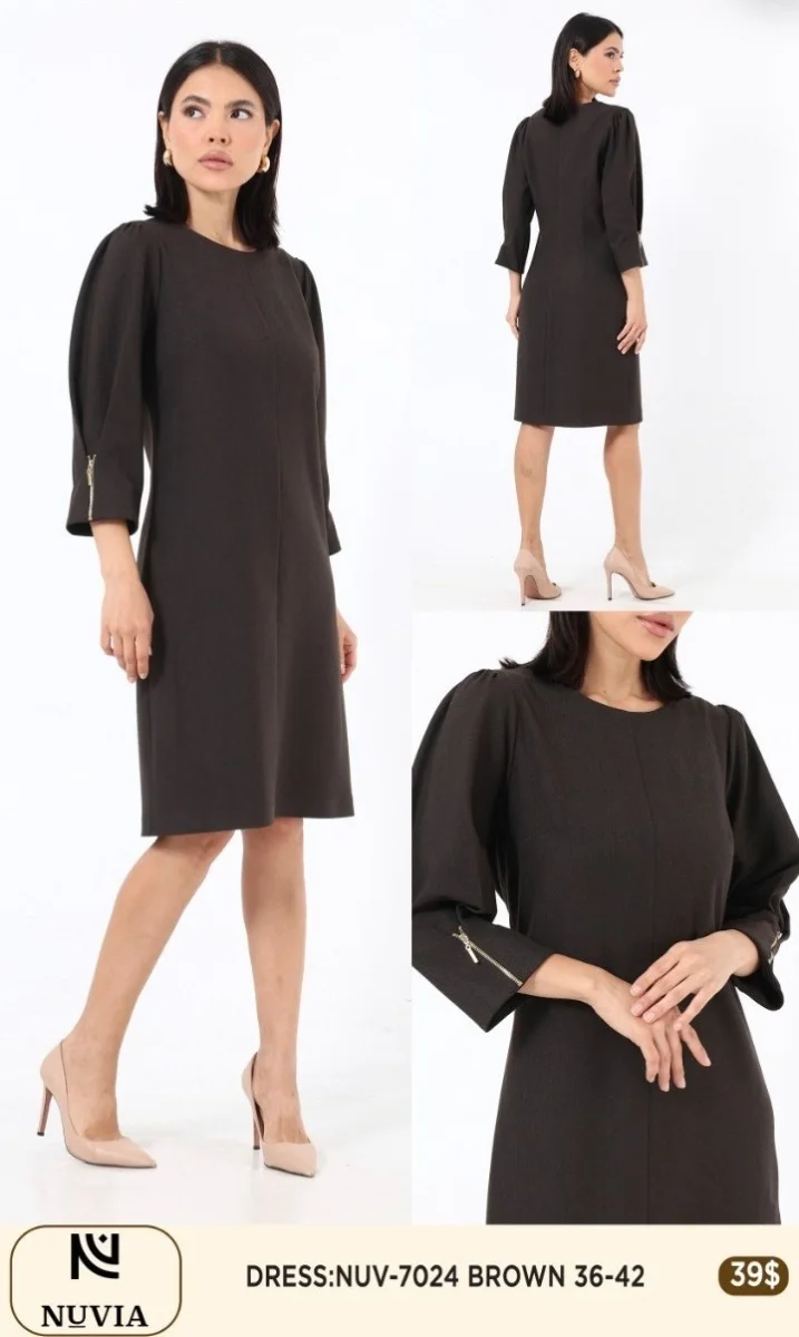 Платье NUVIA (Brown, модель 7024) оптом
