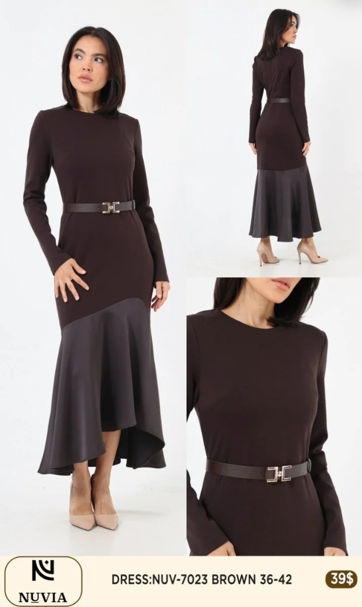 Платье NUVIA (Brown, модель 7023) оптом