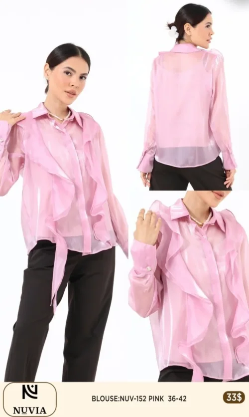 Блузка NUVIA (Pink, модель NUV-152) оптом