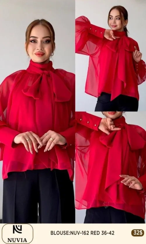 Блузка NUVIA (Red, модель NUV-162) оптом