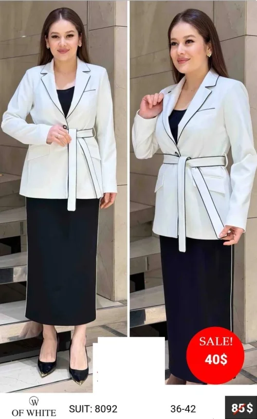 Костюм OF WHITE (Белый, модель 8092) оптом