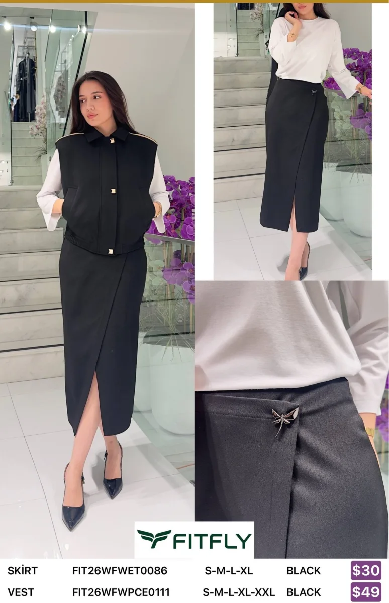 Юбка Onno (Black, модель FIT26WFWET0086) оптом