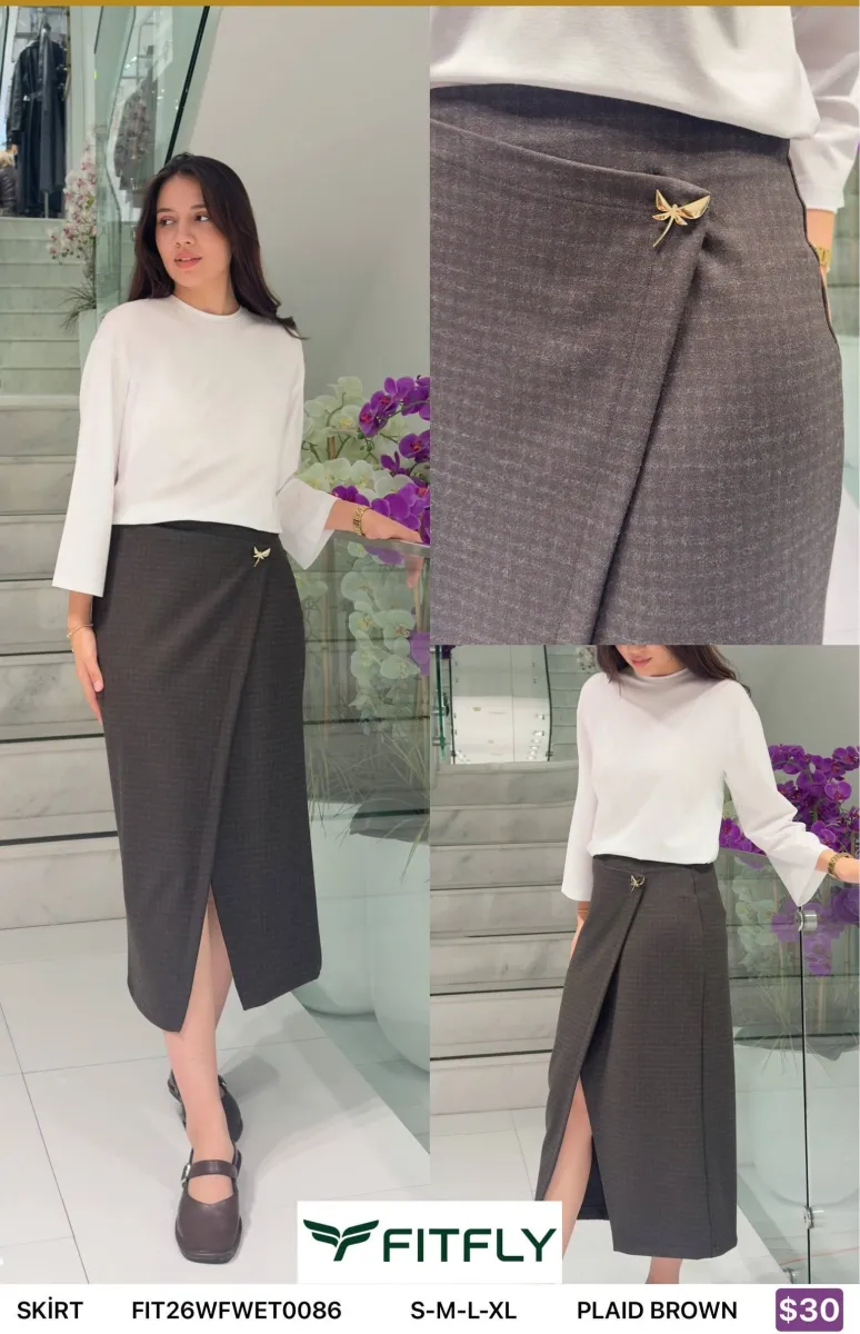 Юбка Onno (Brown, модель FIT26WFWET0086) оптом