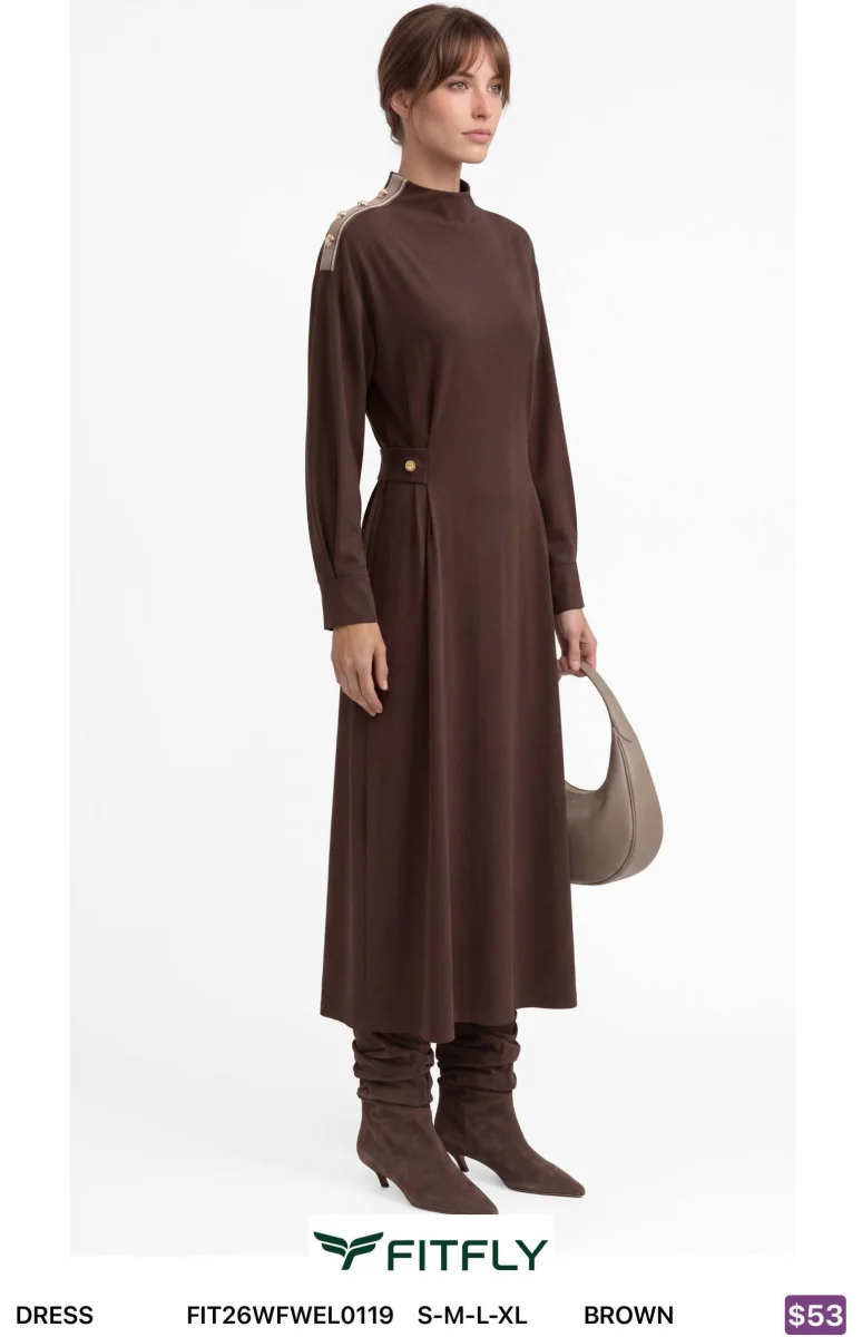 Платье Onno (Brown, модель FIT26WFWEL0119) оптом