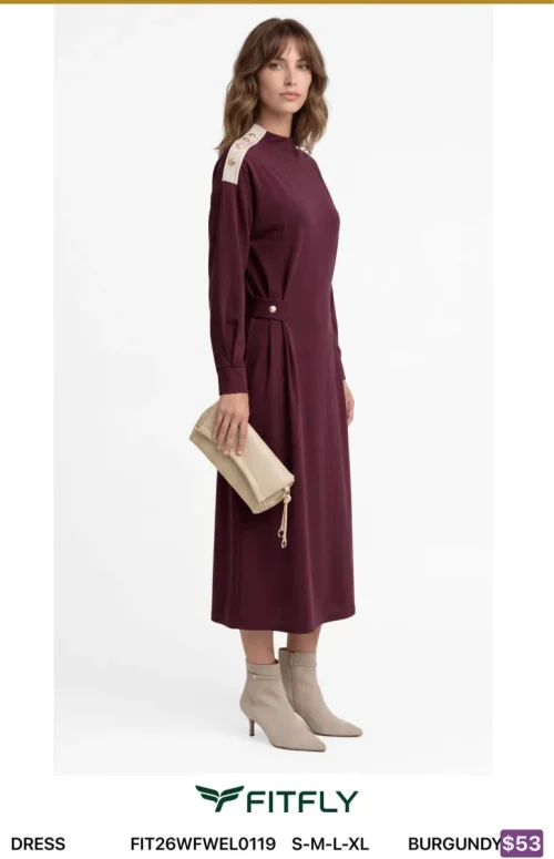 Платье Onno (Burgundy, модель FIT26WFWEL0119) оптом