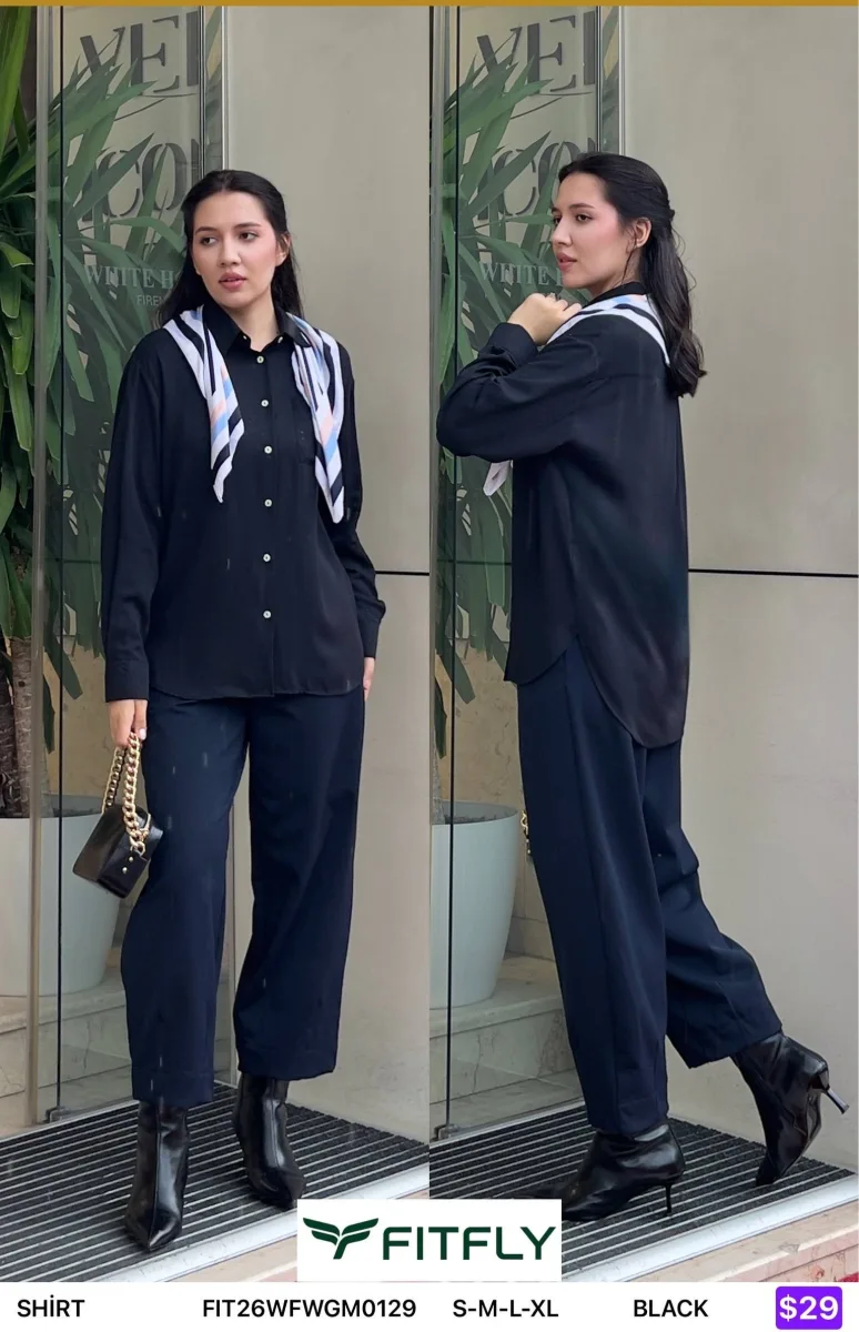 Рубашка Onno (Black, модель FIT26WFWGM0129) оптом