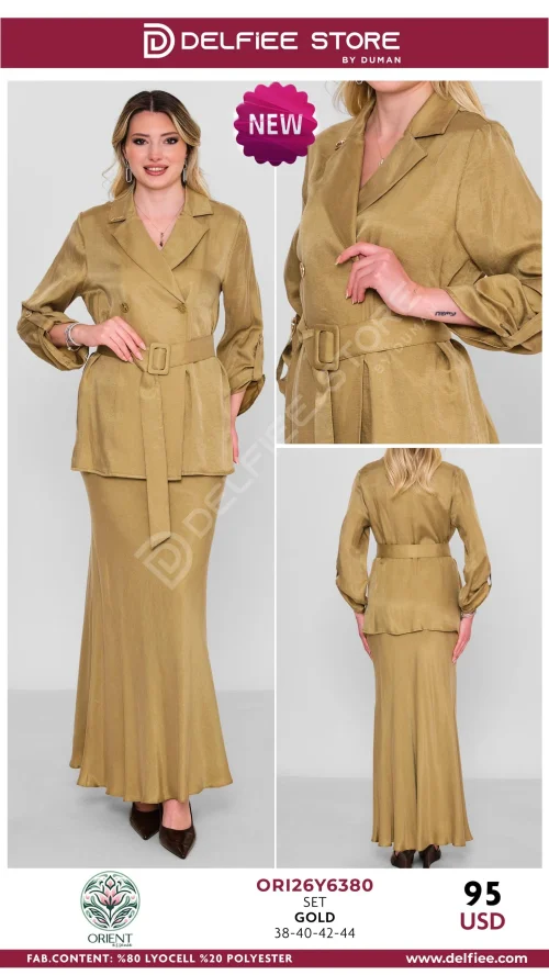 Комплект, ORIENT, Золотой, модель OR126Y6380, женская одежда оптом из Турции, Лалели