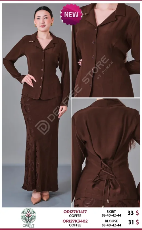 Блузка ORIENT (Brown, модель ORI27K3402) оптом