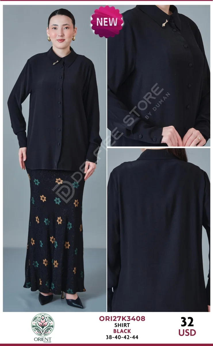 Рубашка ORIENT (Black, модель ORI27K3408) оптом