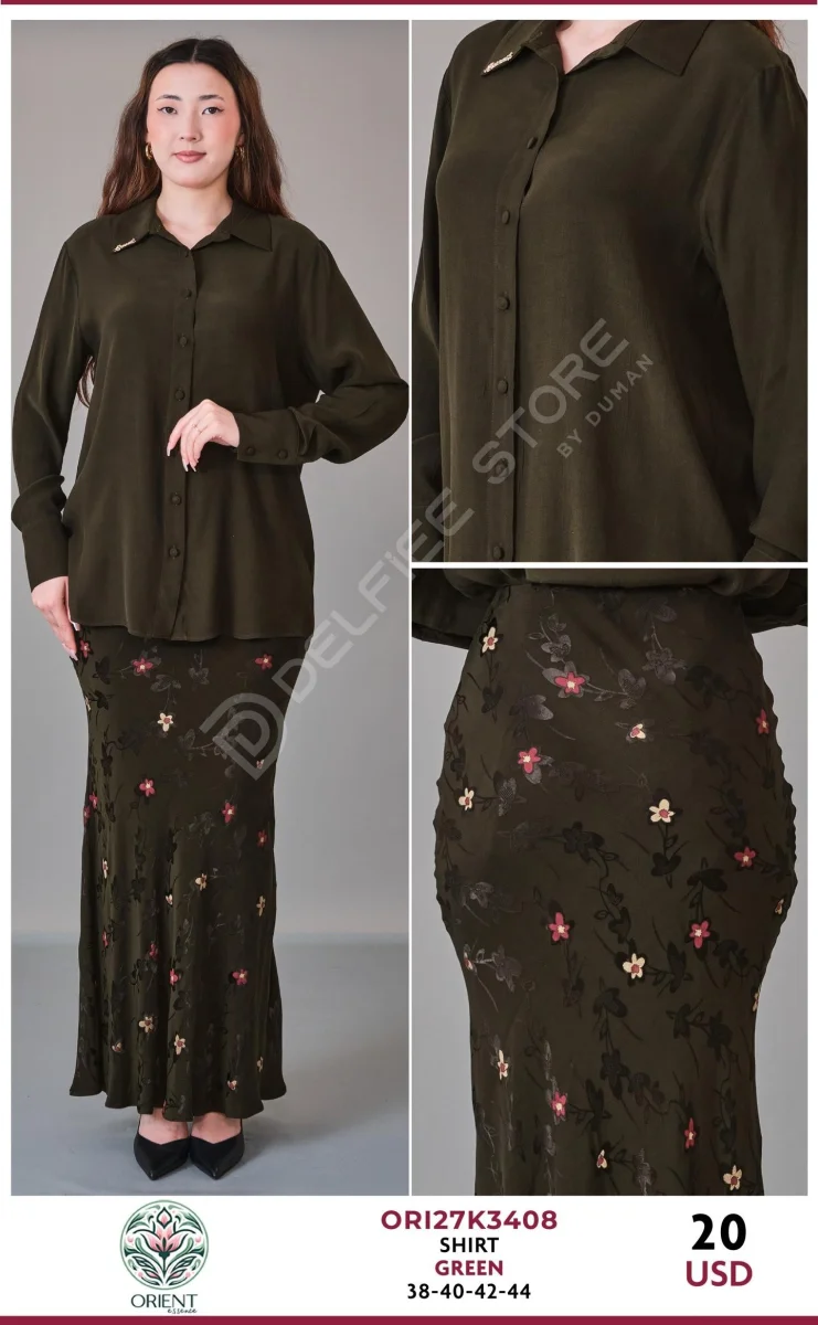 Рубашка ORIENT (Green, модель ORI27K3408) оптом