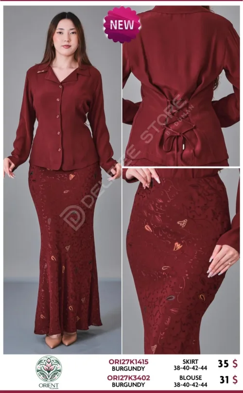 Блузка ORIENT (Burgundy, модель ORI27K3402) оптом