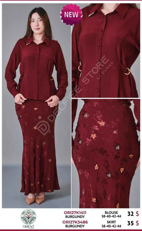 Юбка ORIENT (Burgundy, модель ORI27K3486) оптом