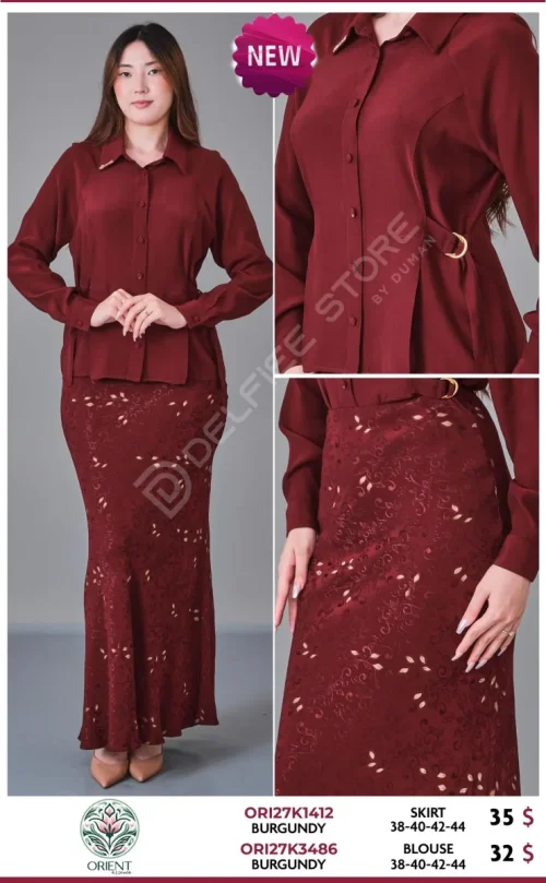Юбка ORIENT (Burgundy, модель ORI27K1412) оптом