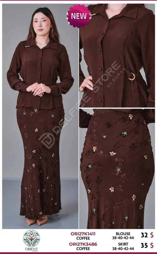Блузка ORIENT (Brown, модель ORI27K1411) оптом