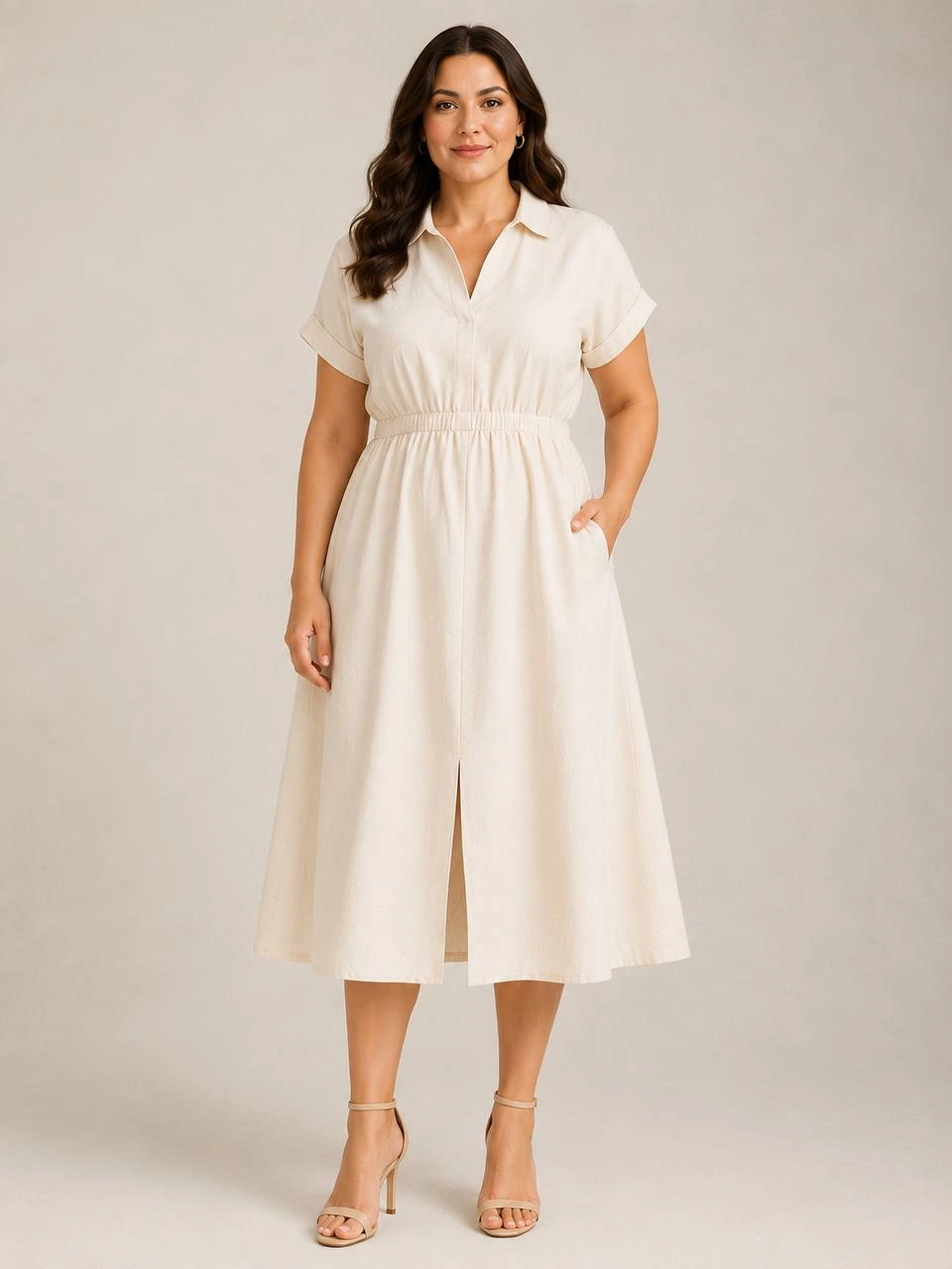 Платье Outlet (Beige, модель DSW-26-DRS-0013) оптом