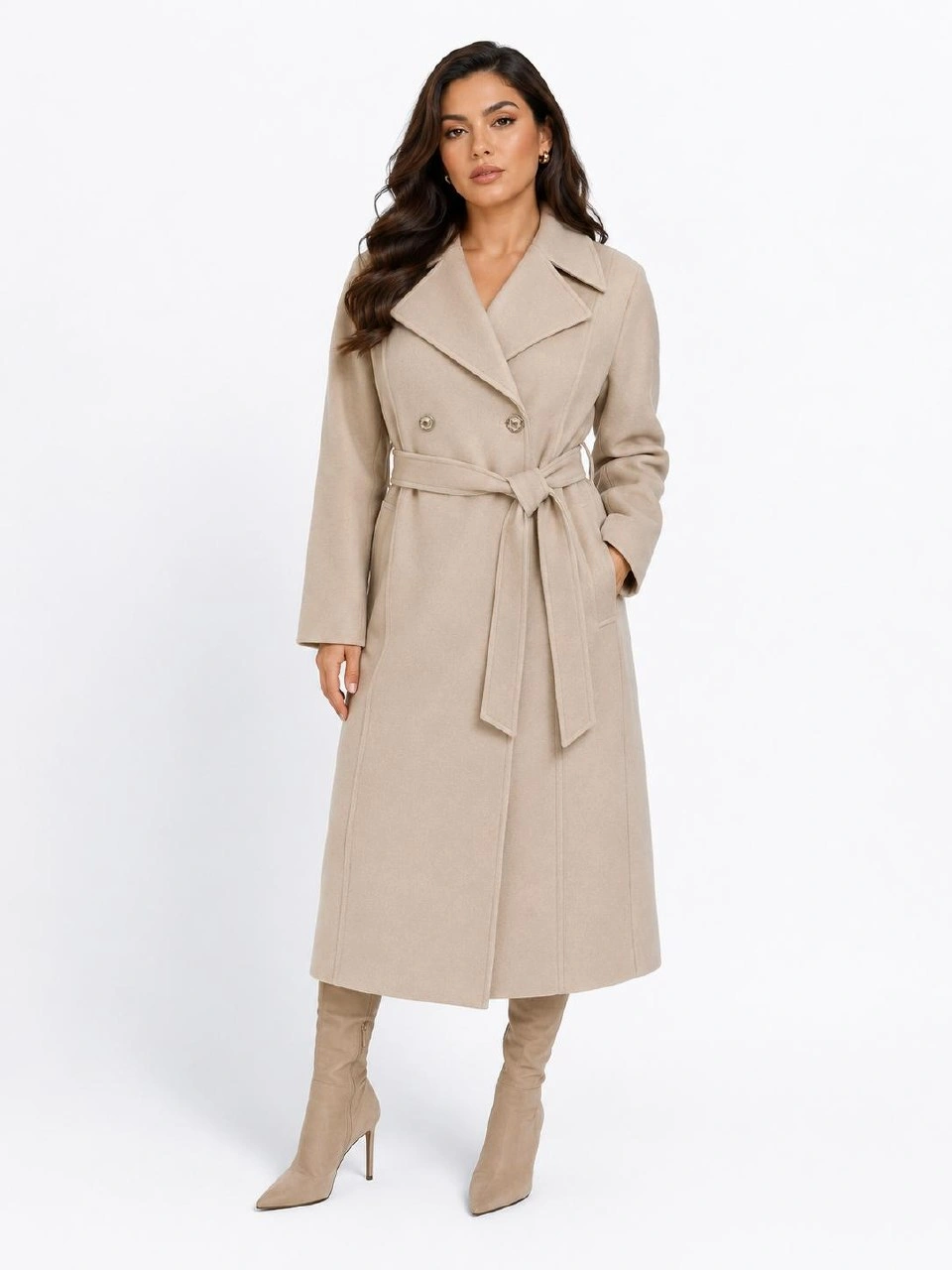Пальто Outlet (Beige, модель DSW-26-COT-0003) оптом