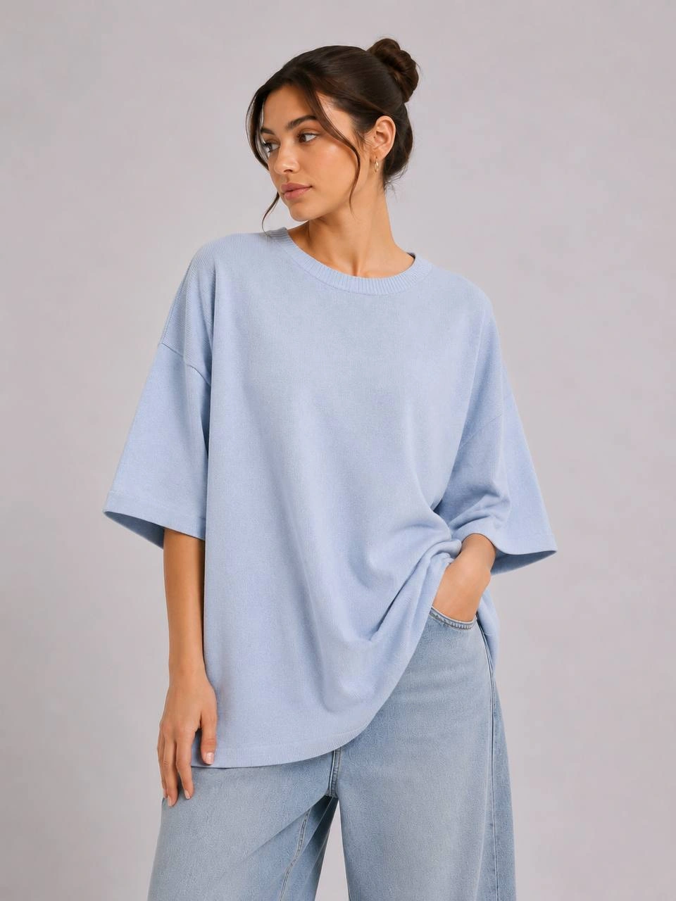 Свитер Outlet (Light blue, модель DSW-26-SWT-0055) оптом
