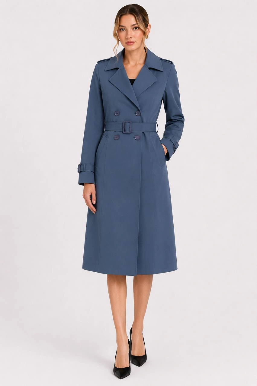 Тренч Outlet (Blue, модель DSW-26-TRE-0005) оптом