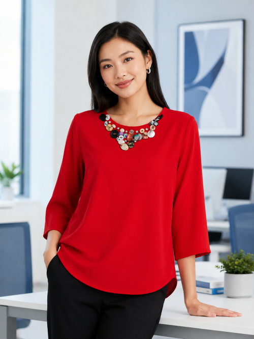 Блузка Outlet (Red, модель DSW-26-BLZ-0017) в розницу