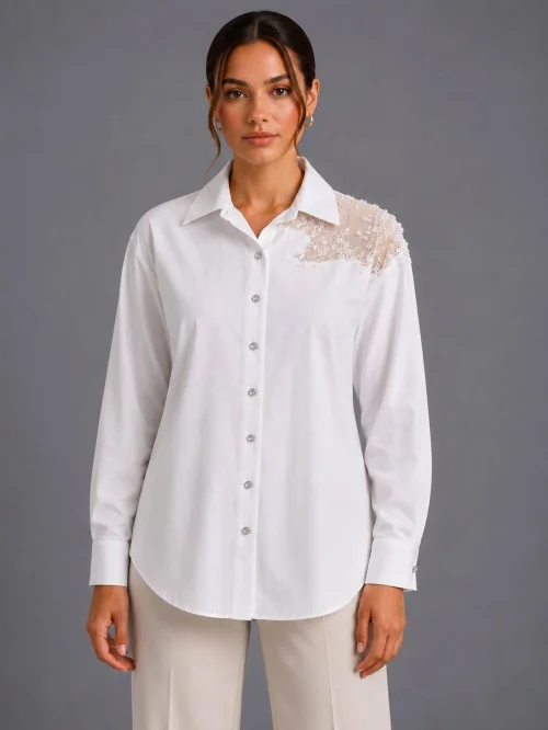 Рубашка Outlet (White, модель DSW-26-SHR-0006) оптом