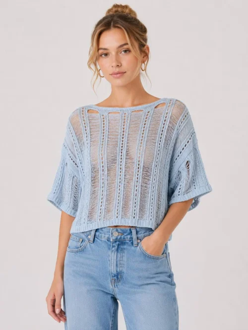 Свитер Outlet (Light blue, модель DSW-26-SWT-0031) в розницу