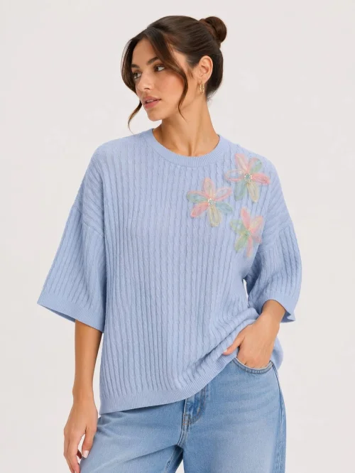 Свитер Outlet (Light blue, модель DSW-26-SWT-0060) оптом