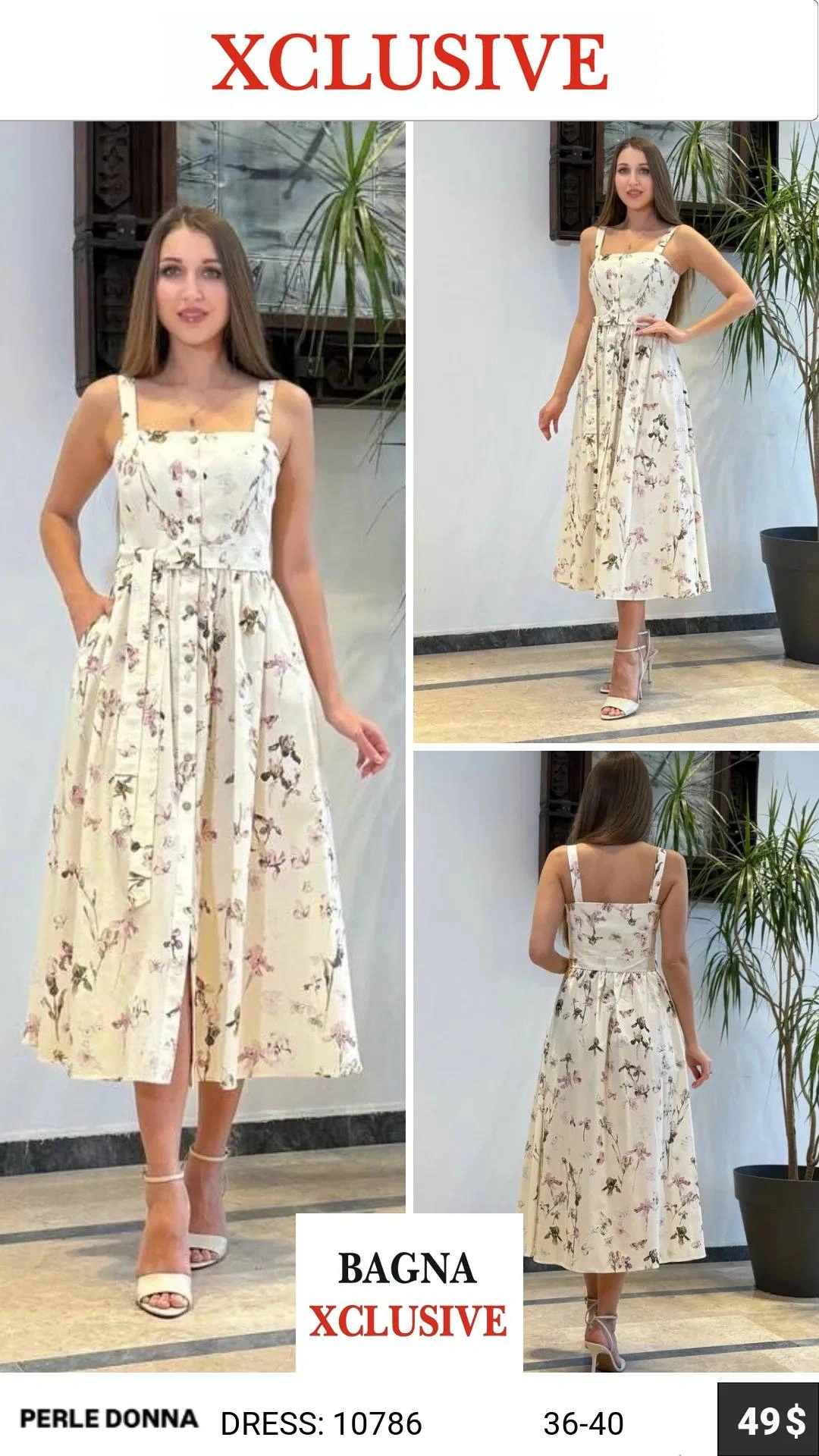 Платье, Perle Donna, Белый, модель 10786, женская одежда оптом из Турции, Лалели