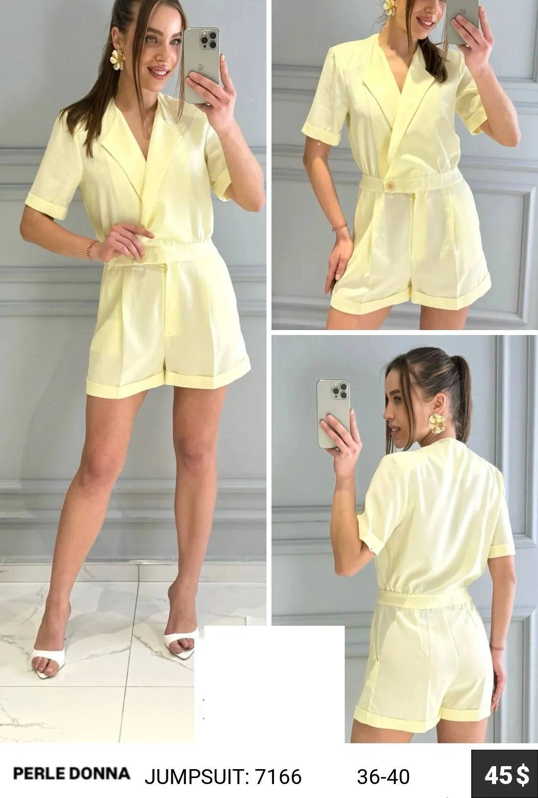 Костюм PERLE DONNA (Жёлтый, модель 7166) оптом