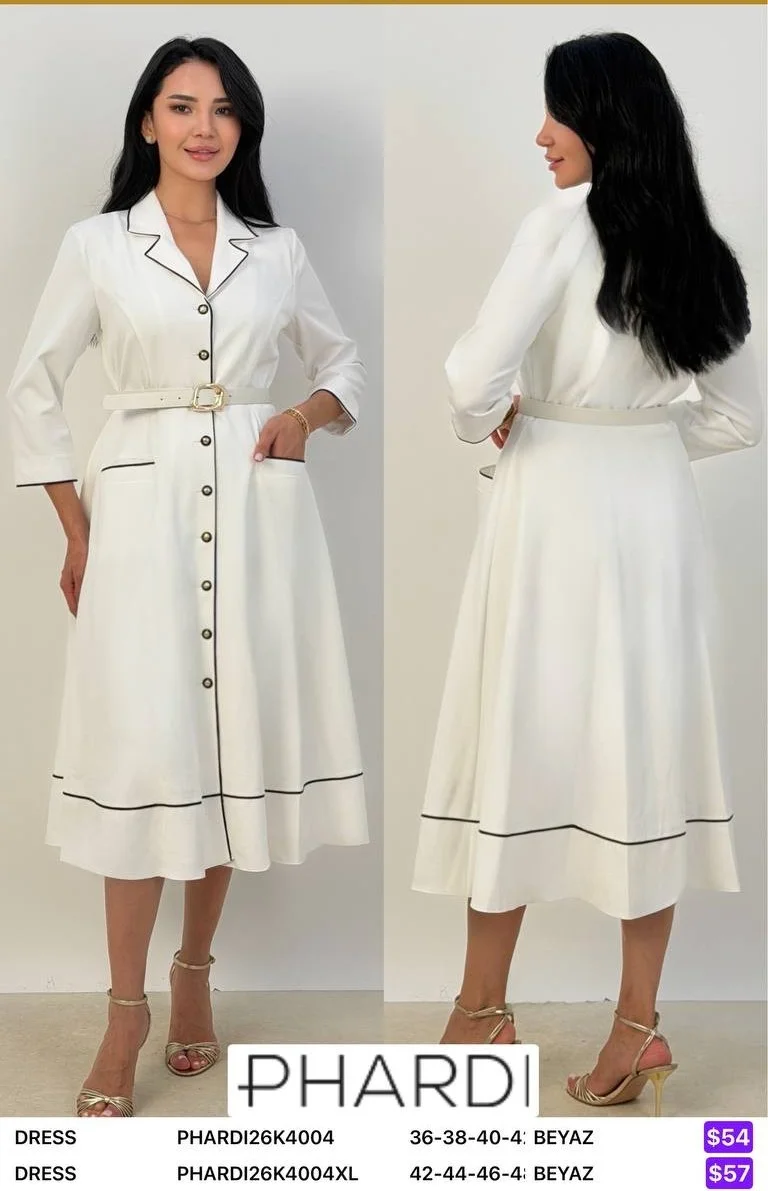 Платье PHARDI (White, модель PHARDI26K4004XL) оптом