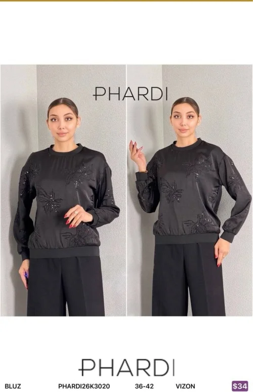 Блузка PHARDI (Бежевый, модель PHARDI26K3020) оптом