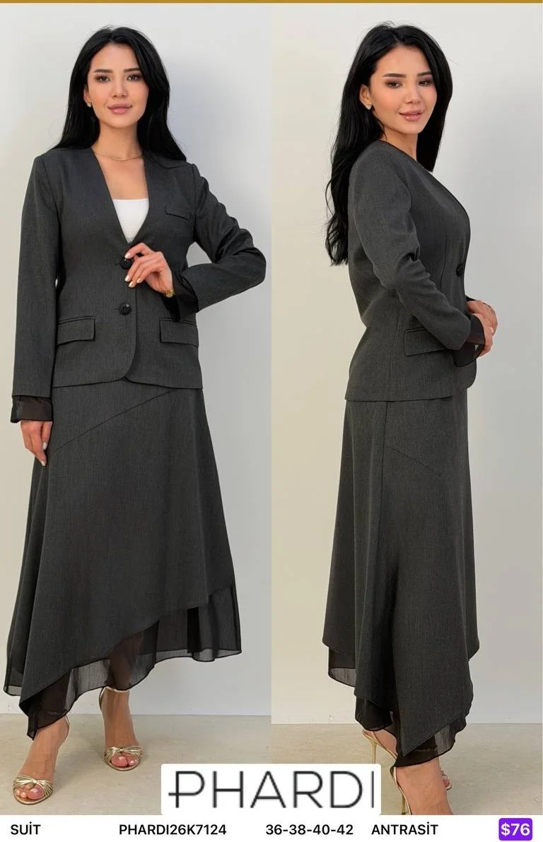 Костюмы и комплекты PHARDI (Dark gray, модель PHARDI26K7124) оптом