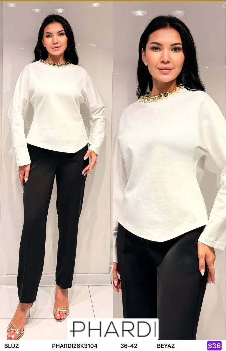 Блузка PHARDI (White, модель PHARDI26K3104) оптом