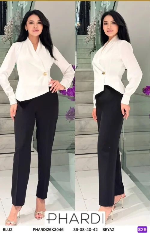 Блузка PHARDI (White, модель PHARDI26K3046) оптом