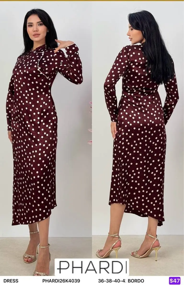 Платье PHARDI (Burgundy, модель PHARDI26K4039) оптом