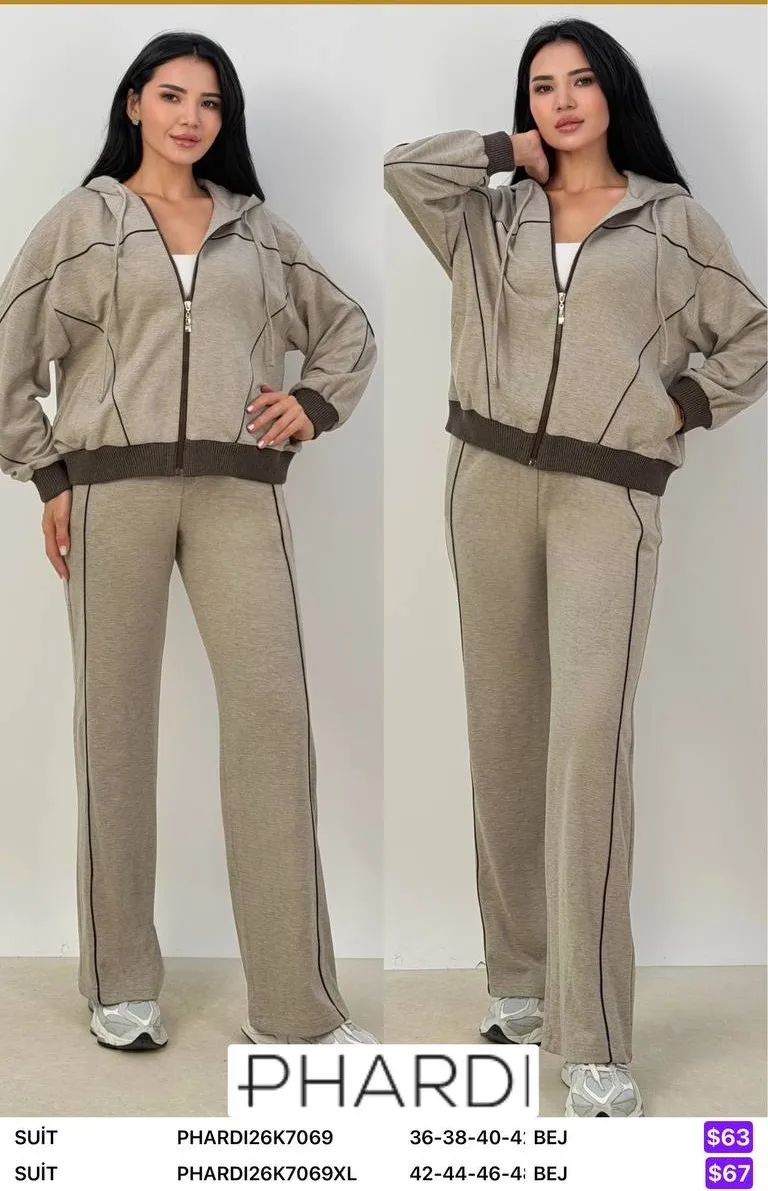 Костюмы и комплекты PHARDI (Beige, модель PHARDI26K7069) оптом