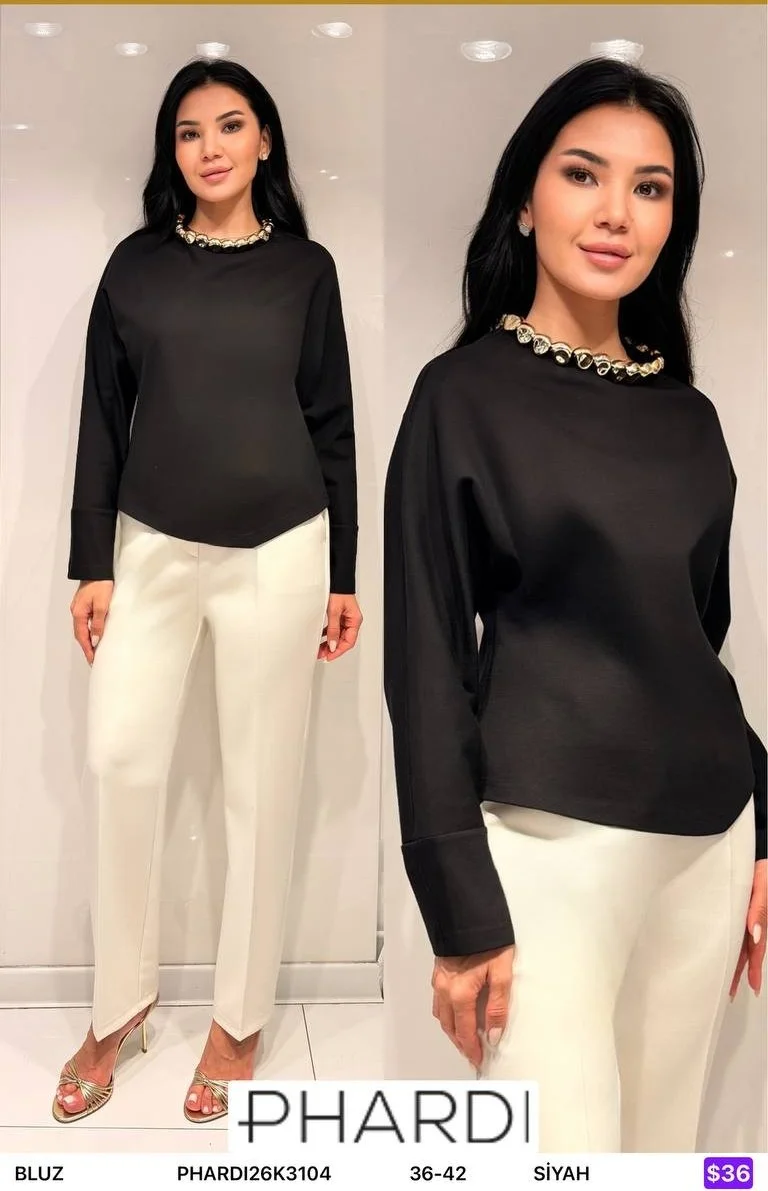 Блузка PHARDI (Black, модель PHARDI26K3104) оптом