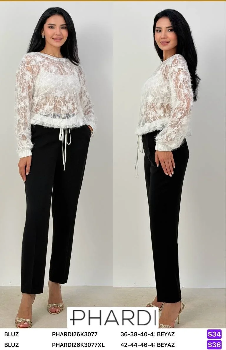 Блузка PHARDI (White, модель PHARDI26K3077XL) оптом