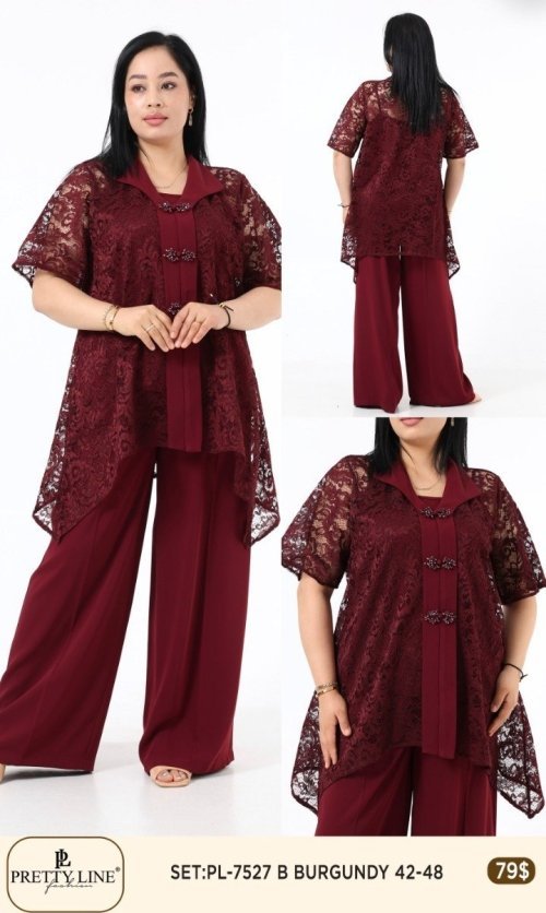 Комплект Pretty Line (Бордовый, модель PL-7527) оптом