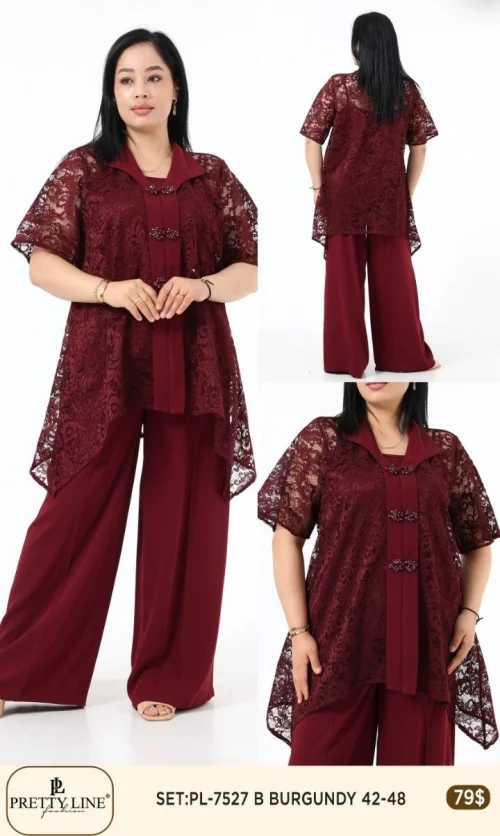 Костюмы и комплекты Pretty Line (Бордовый, модель PL-7527) оптом