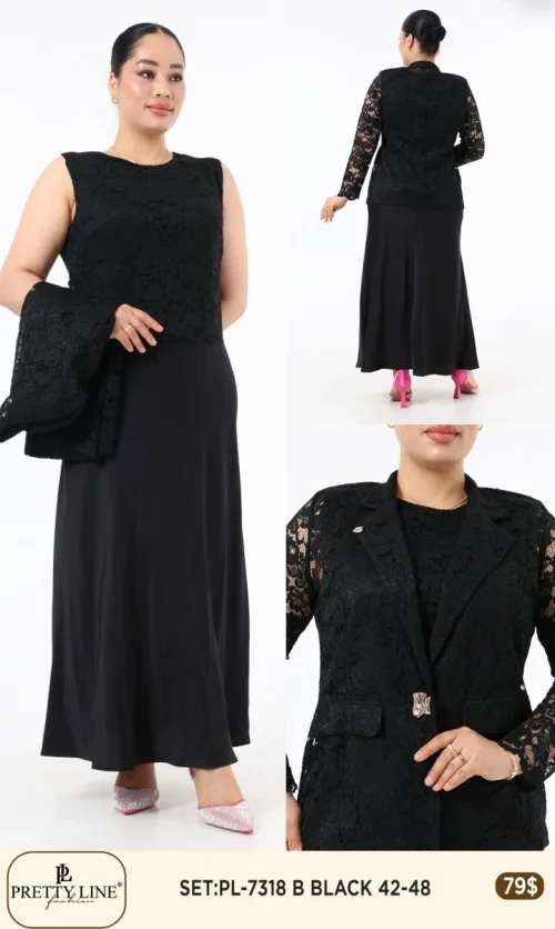 Костюмы и комплекты Pretty Line (Черный, модель PL-7318) оптом