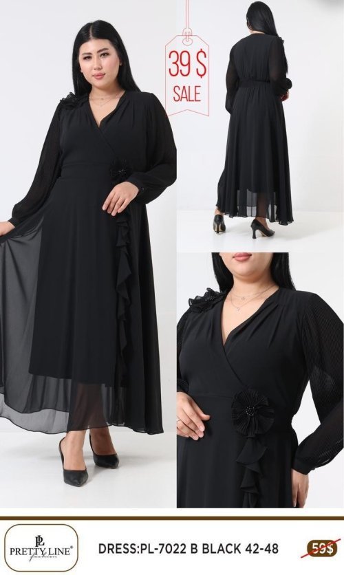 Платье Pretty Line (Черный, модель PL-7022) оптом