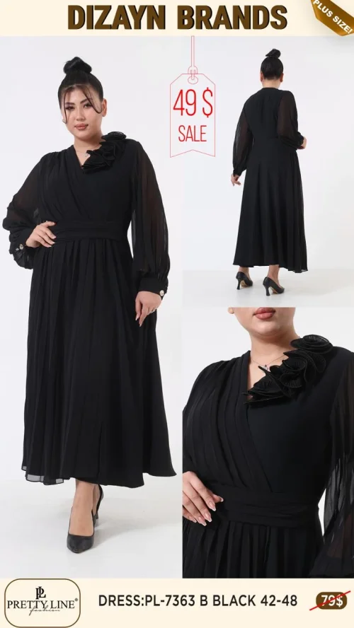Платье Pretty Line (Черный, модель PL-7363 B) оптом