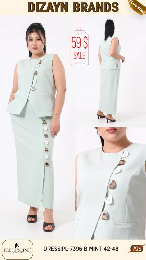 Платье Pretty Line (Мятный, модель PL-7396 B) оптом