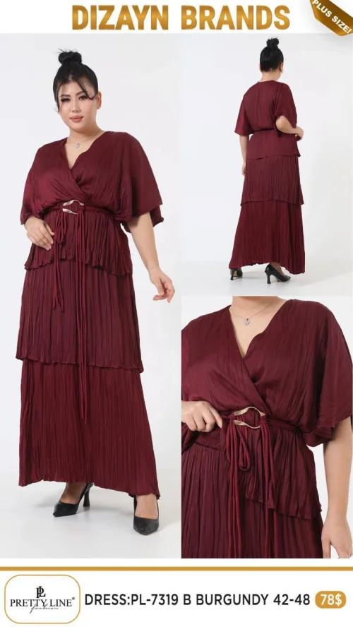 Платье Pretty Line (Бордовый, модель PL-7319 B) оптом