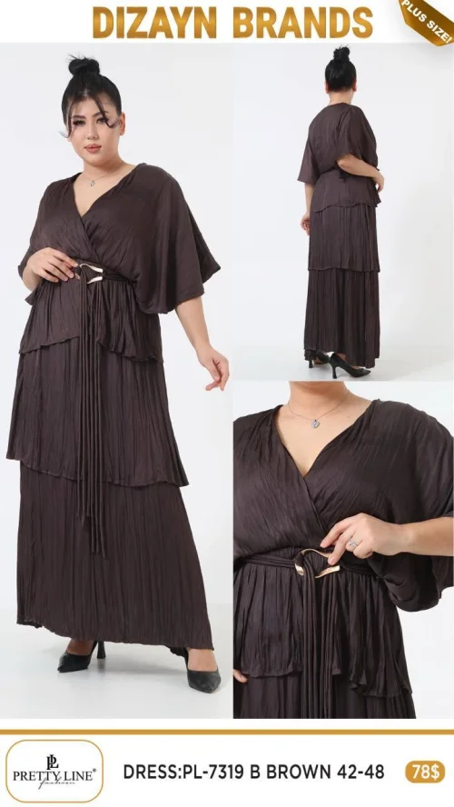 Платье Pretty Line (Коричневый, модель PL-7319 B) оптом