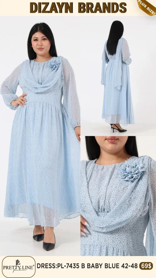 Платье Pretty Line (Синий, модель PL-7435 B) оптом